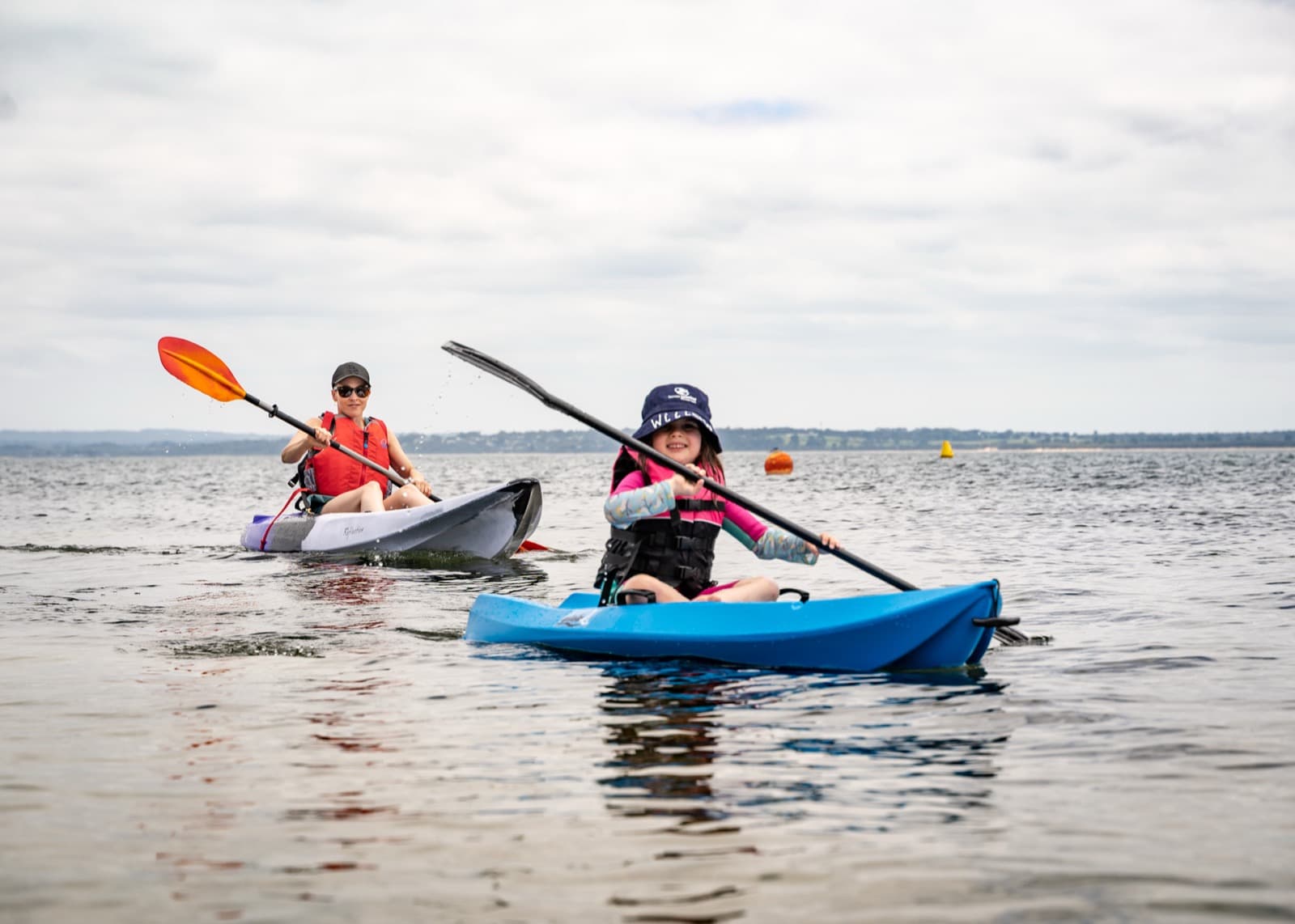 Kayaking on the calm waters off Phillip Island — things to do near Big Isle Retreat