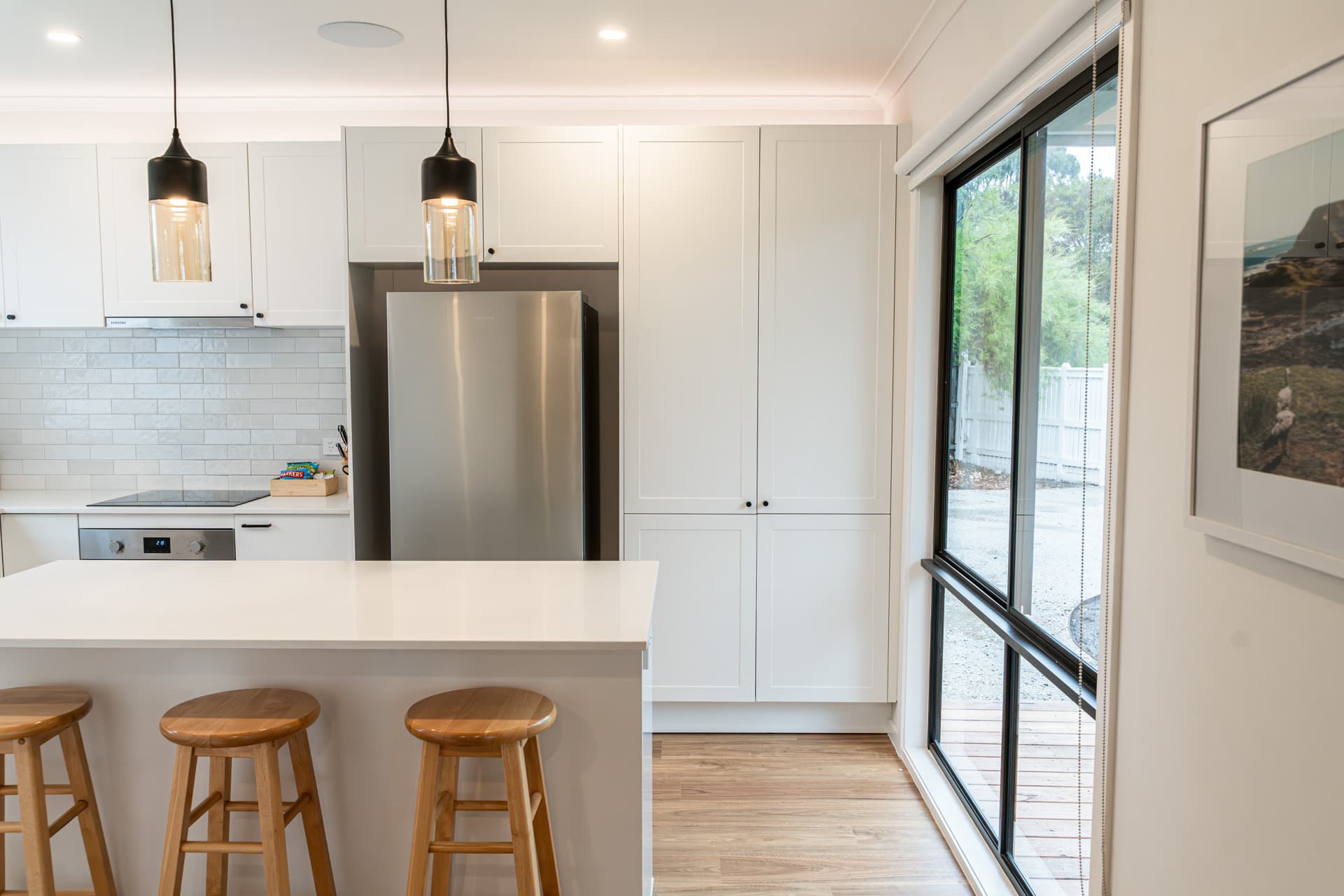 Breakfast bar in kitchen at Big Isle Retreat, Phillip Island